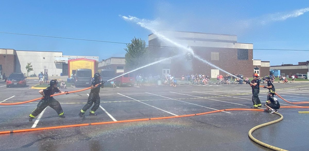 Firefighters battle at Woodbury Days.