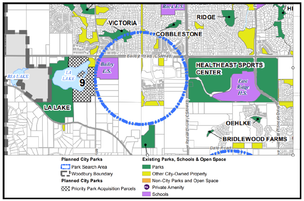 Map: City of Woodbury.