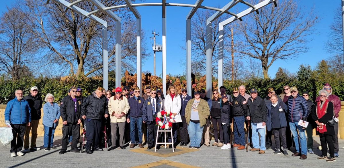 A ceremony was held at the Woodbury Veterans Memorial. Photo: Contributed.