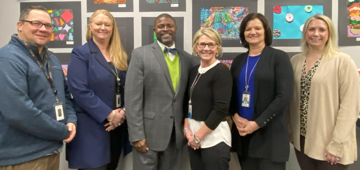 South Washington County School leaders Shawn Hogendorf, Kelly Jansen, Tyrone Brookins, Julie Nielsen, Kristine Schaefer, Abby Baker