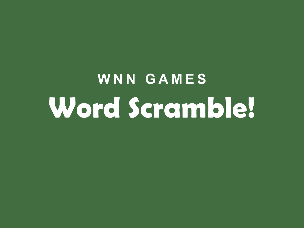 Holiday Gift: Word Scramble!