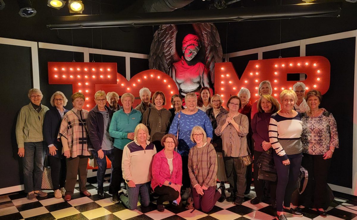 Members of the St. Paul Area New Residents Club take part in a mystery bus tour in 2023. Photo: Contributed.