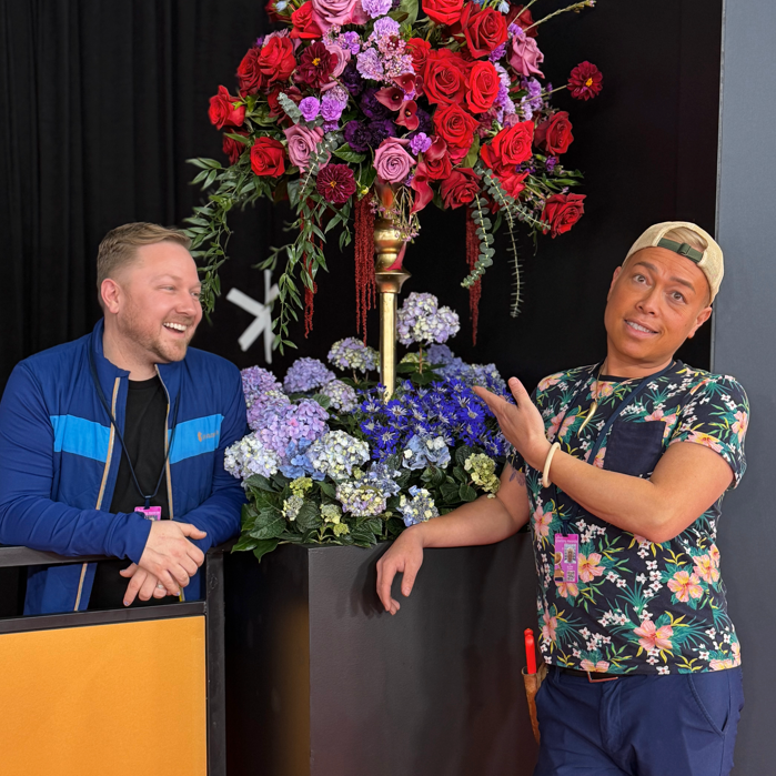 Ryan McEnaney, Bailey’s Marketing and Communications Manager (left)
Floral Designer Tu Bloom (right)