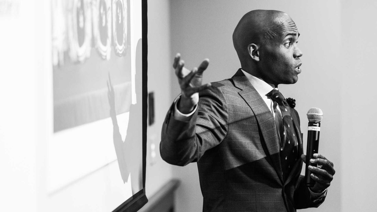 Dr. Yohuru Williams speaks at the University of St. Thomas. Photo: University of St. Thomas

