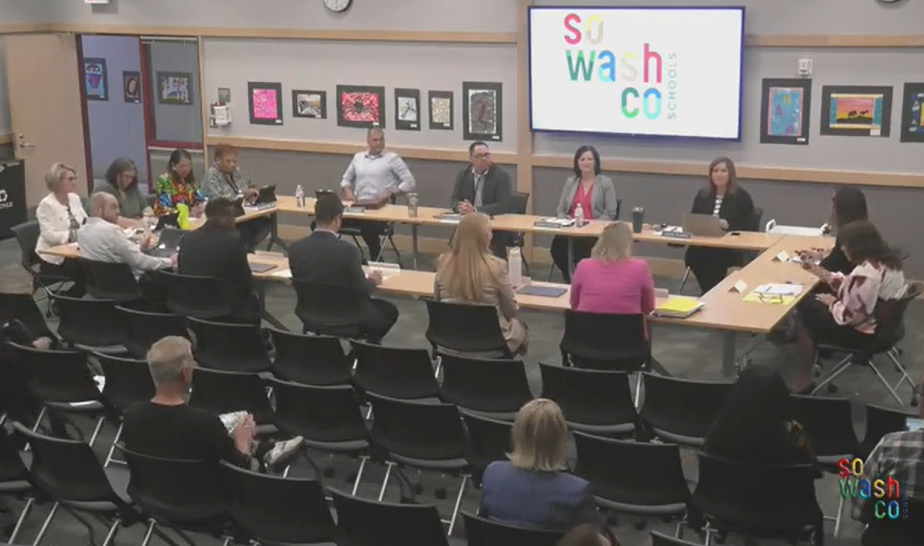 The equity policy was discussed at a South Washington County Schools workshop May 8. Photo: Meeting video