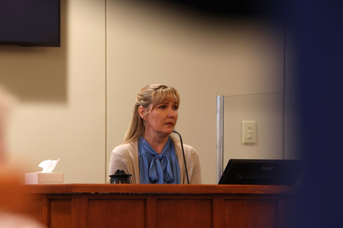Sen. Nicole Mitchell, DFL-Woodbury, testifies at her burglary trial. Photo: Pool via The Forum of Fargo/Moorhead