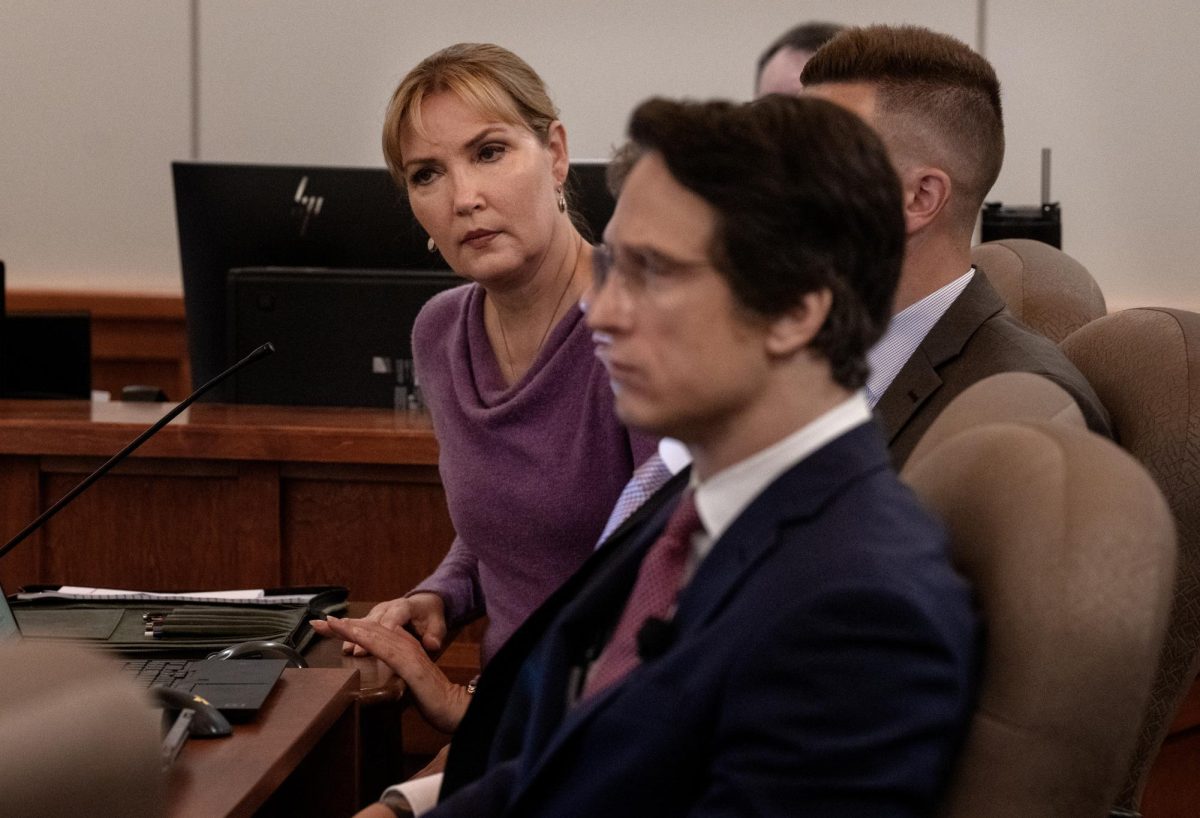 Sen. Nicole Mitchell, DFL-Woodbury, listens to testimony during her criminal trial. Photo: Pool via The Minnesota Star Tribune.