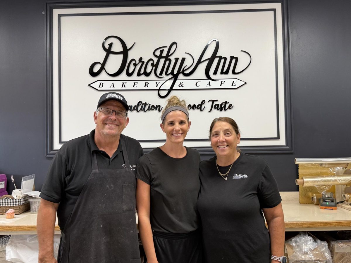 Steve and Joan Conway (left and right) represent the third generation of family bakers, while Colleen Cicalello (center) is set to carry on the legacy as the fourth.