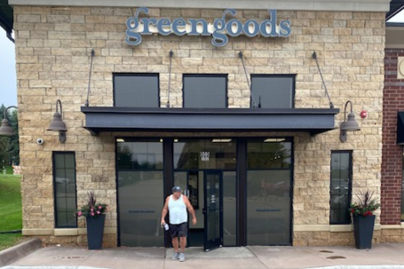 An unidentified customer leaves after finishing his visit to Green Goods Woodbury early this week.
