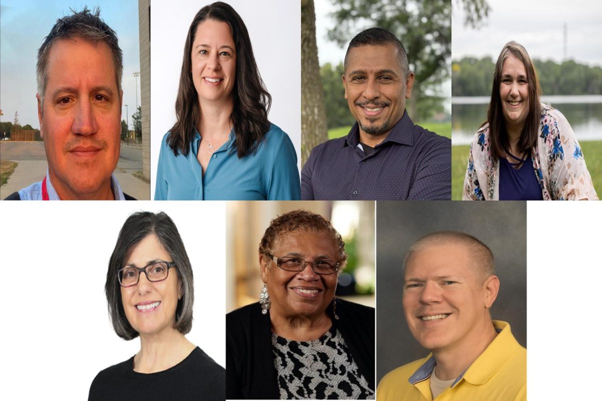 Collage of the seven of the nine candidates for the SoWashCo School Board