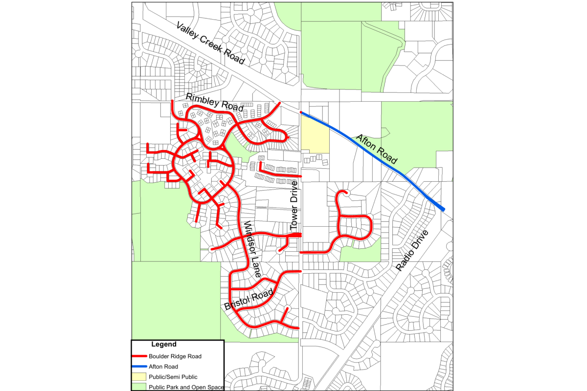 Map of the Boulder Ridge Project (Credit/City of Woodbury)